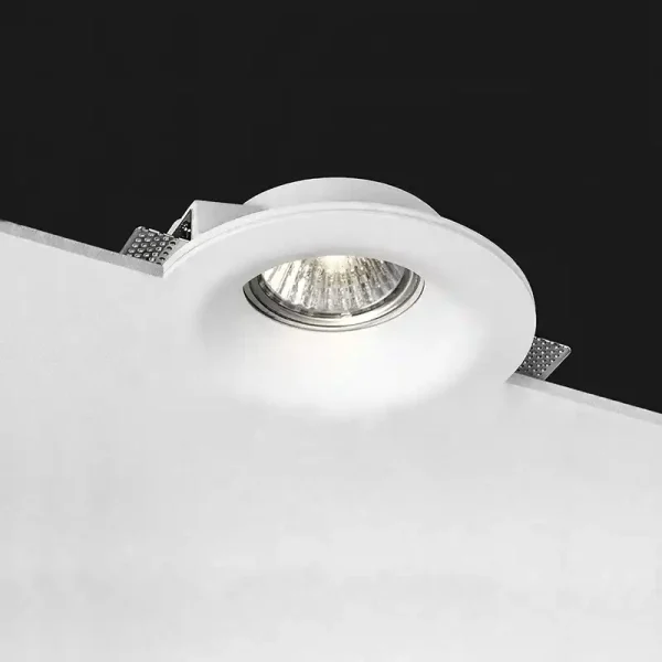Portafaretto Incasso Tondo Conico in gesso ceramico
