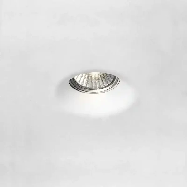 Portafaretto Incasso Tondo Conico in gesso ceramico effetto a scomparsa