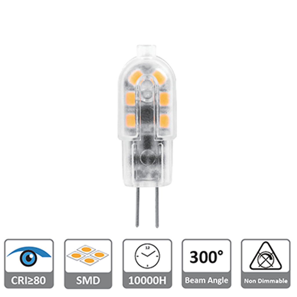 Lampadina Led G4 12V 1,5W 39x12x10mm 3000K, 4000K - Eurekaled