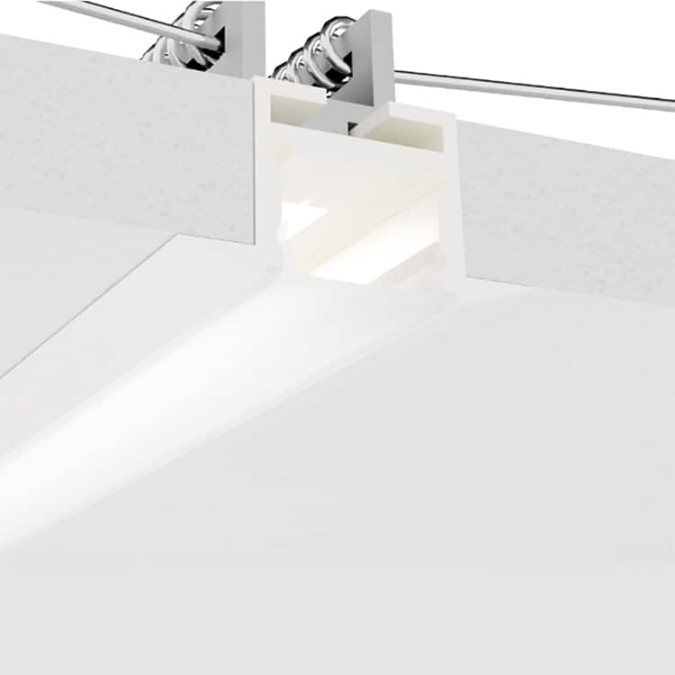 Profilo alluminio Bianco Incasso 1mt o 2mt strip led per cartongesso -  Eurekaled