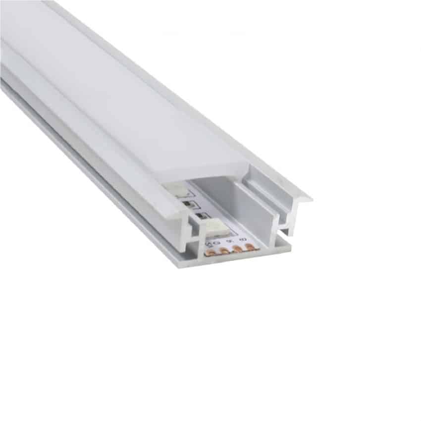 Profilo alluminio Calpestabile 2mt per pavimento per le strisce led -  Eurekaled