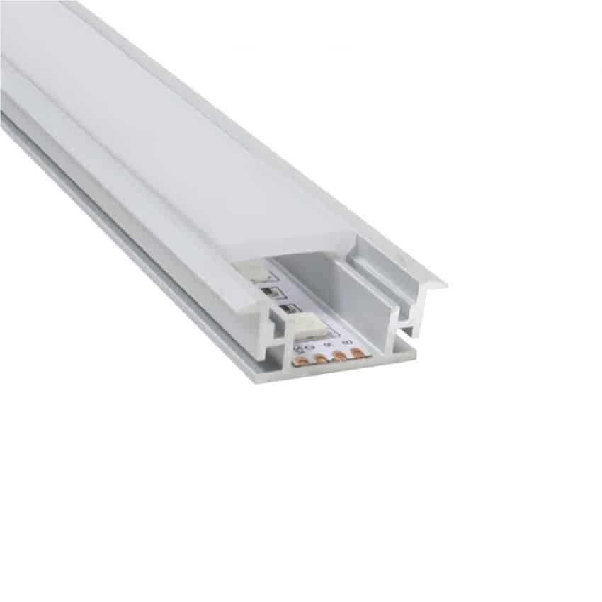 PROFILO ALLUMINIO per STRISCIA LED BARRA STRIP FLESSIBILI, CALPESTABILI,  NEGOZI Differenti modelli e metrature