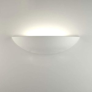 Applique da parete LED in gesso ceramico Ovale - Attacco R7S