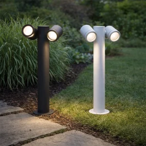 Lampione da Giardino GU10 IP44 orientabile  – Bianco e Grigio