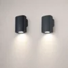 Applique da parete ZEVI EL GU10 220V IP54 - Nero, grigio