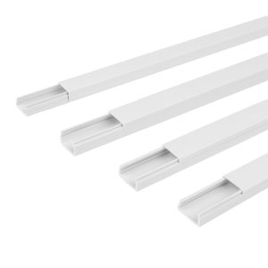 Canalina passacavi in PVC con coperchio a scatto 2mt IP40