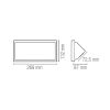 Dimensioni applique LED 20W 1500lm 4000K IP54