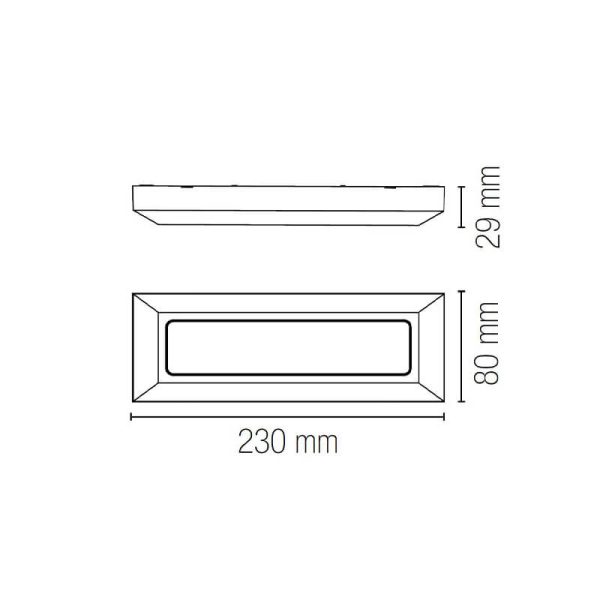 Dimensioni segnapasso LED 3W 370LM CCT 3000/4200/6500K IP65