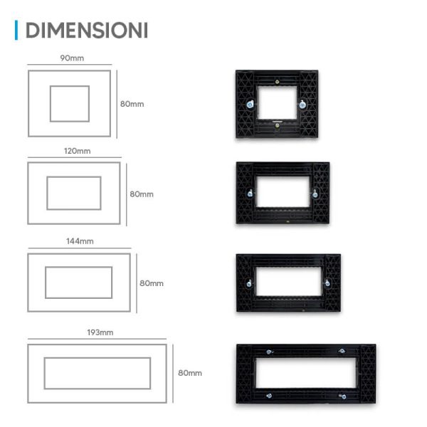Dimensioni cestelli portafrutto serie ZEN neri