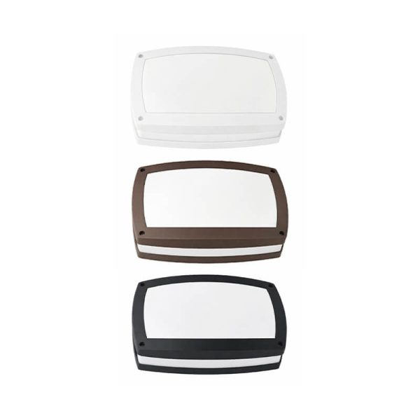 Plafoniera da esterno colore bianco, corten, nero