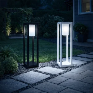 Lampione da Giardino E27 H60cm IP65 - Bianca, Nera