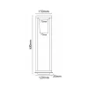 Lampione da Giardino E27 H60cm IP65 dimensioni