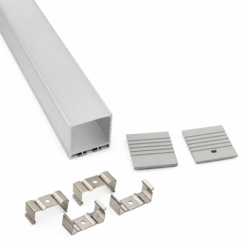 Profilo alluminio lineare per 2 strisce LED 35x35mm – 2 metri