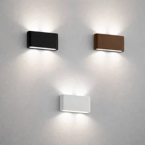 Applique da Esterno LED 12W CCT Selezionabile IP65 Bianca, Nera o Corten installate su parete