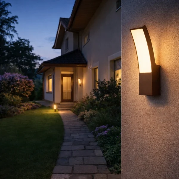 Applique da esterno LED 12W CCT IP65 - Luce selezionabile - Corten