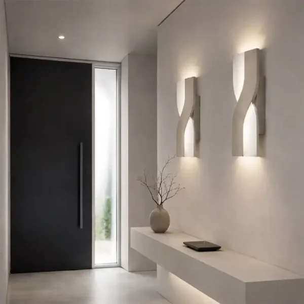 Applique da parete LED Treccia 6W CCT 480lm IP20 AQ36-OS3C installato in soggiorno