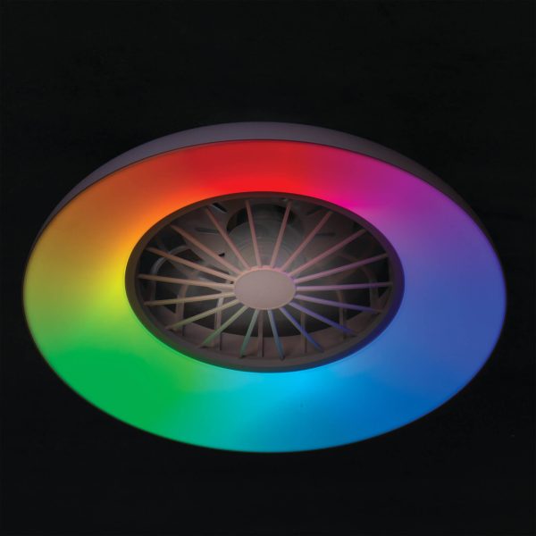 Plafoniera con Ventilatore LED PLAVE illuminato RGB