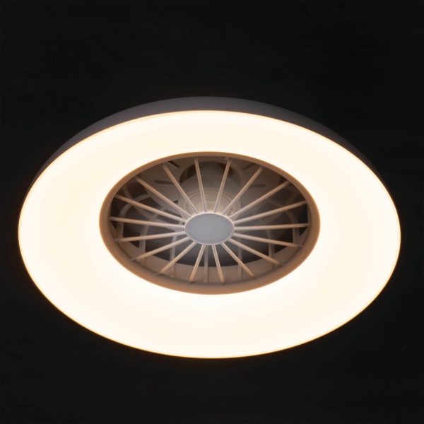 Plafoniera con Ventilatore LED PLAVE illuminato luce naturale