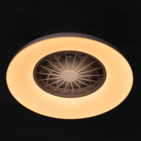 Plafoniera con Ventilatore LED PLAVE illuminato luce calda