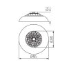 Dimensioni Plafoniera con Ventilatore LED PLAVE