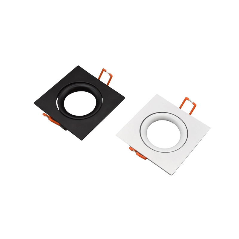 Portafaretto da Incasso Quadrato Orientabile GU10 – Bianco, Nero