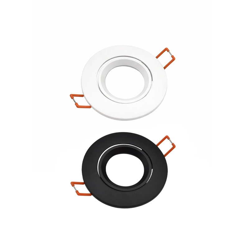Portafaretto orientabile da incasso GU10 Ø75 mm – Tondo – Bianco, nero