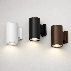 Applique da Esterno Cilindrico E27 IP65 – Nero, Bianco, Corten