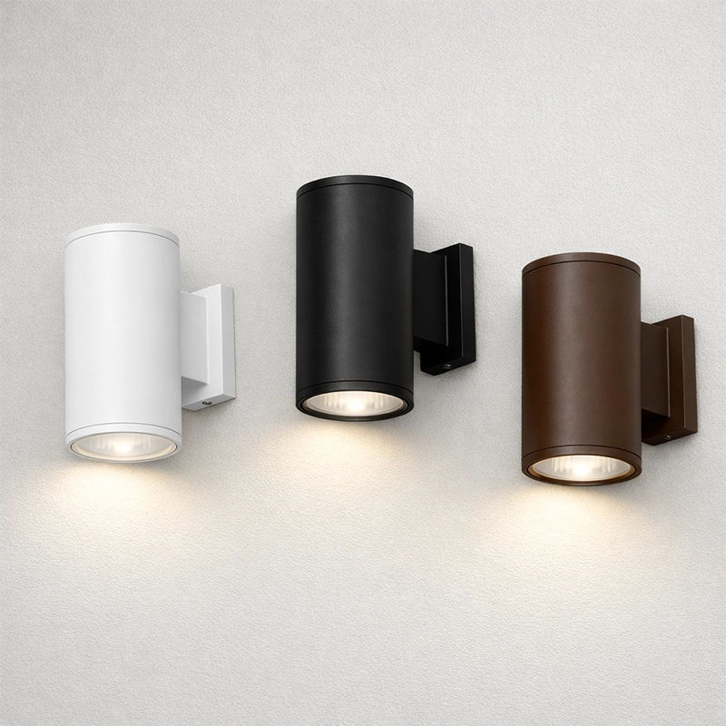 Applique da Esterno Cilindrico E27 IP65 – Nero, Bianco, Corten