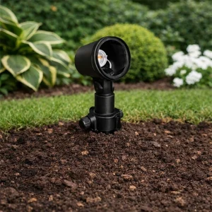 Faretto da Esterno con Picchetto FIX E27 IP65 - Orientabile – Nero