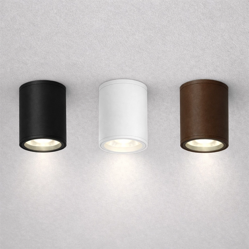 Plafoniera da esterno cilindrica E27 IP65 220V – Bianco, nero, corten
