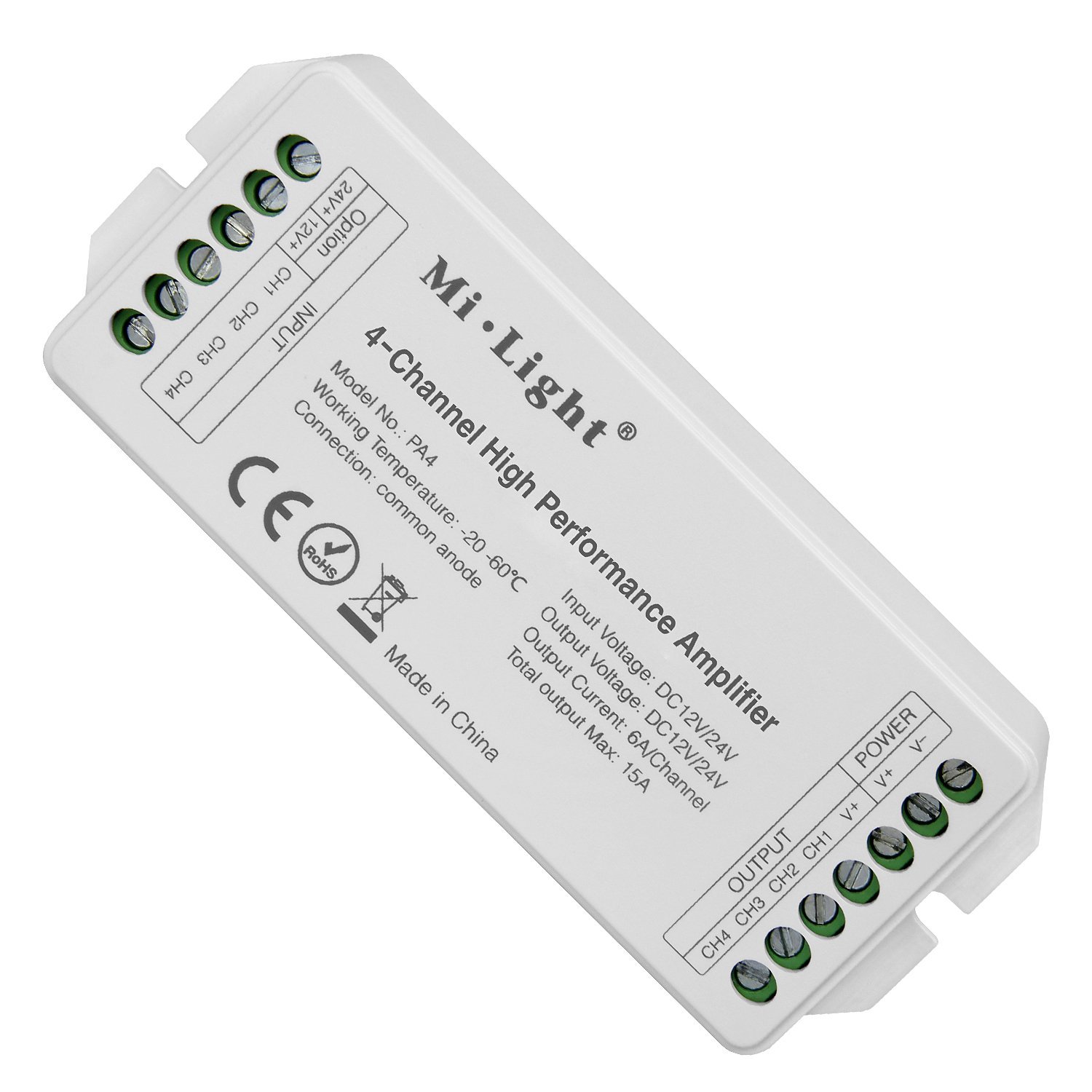 24V 10A Wifi Mi light Eurekaled Ricevitore RGB+W 12V