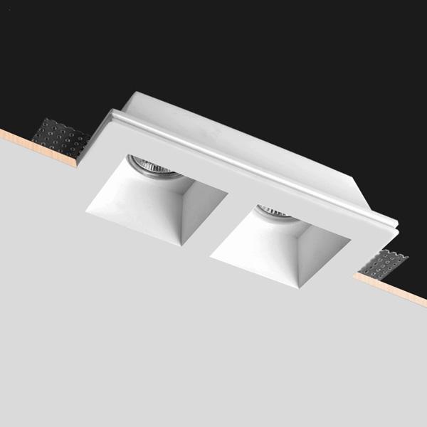 Portafaretti in gesso da incasso per cartongesso porta faretti led GU10 220w 