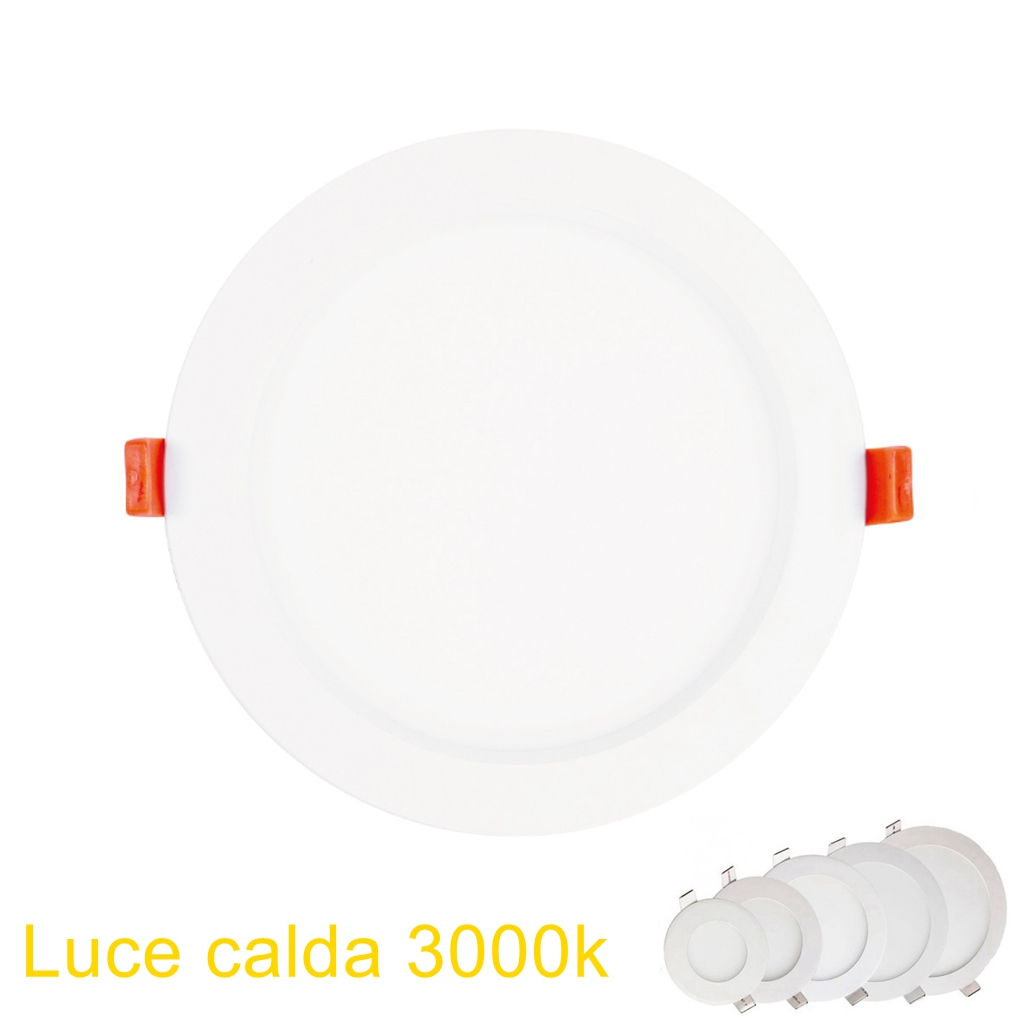 FARETTO LED DA INCASSO 15W LUCE NATURALE 4500K ULTRALUMINOSO 